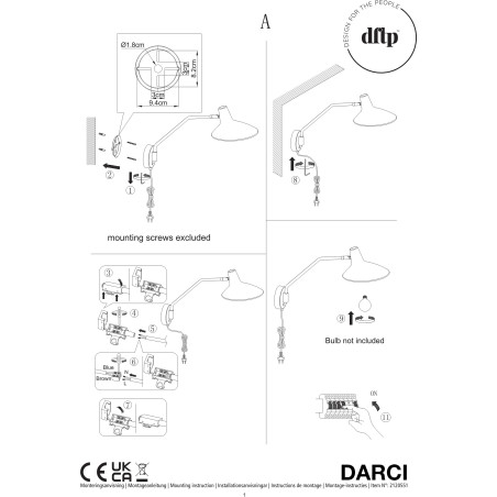 Darci | Wall light | Sand DFTP
