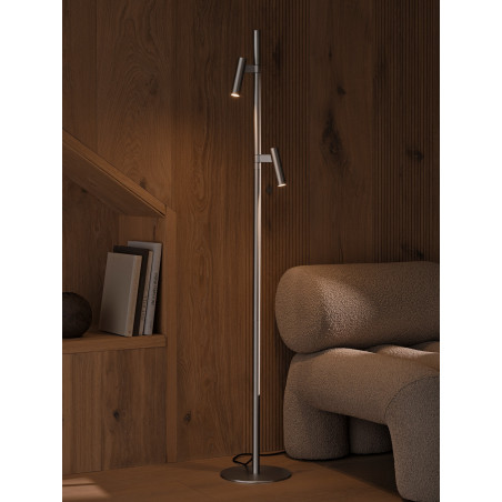 Makoto | Floor lamp | Satin chrome DFTP