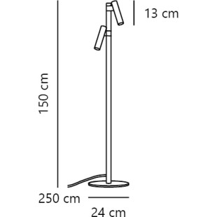Makoto | Floor lamp | Satin chrome DFTP