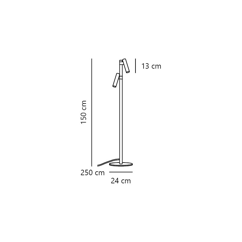 Makoto | Floor lamp | Satin chrome DFTP
