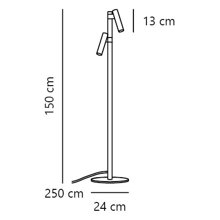 Makoto | Floor lamp | Satin chrome DFTP