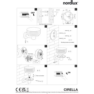 Cirella | Wall light | Seaside black Nordlux