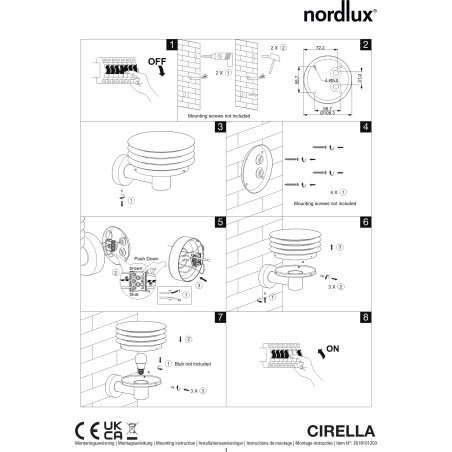 Cirella | Wall light | Seaside black Nordlux