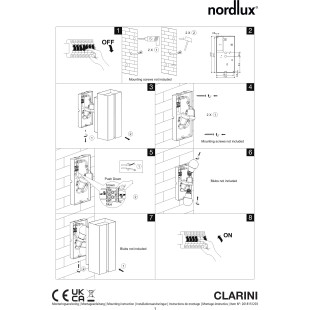 Clarini | Wall light | Seaside black Nordlux