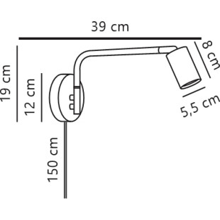Explore Long | Wall light | Black Nordlux