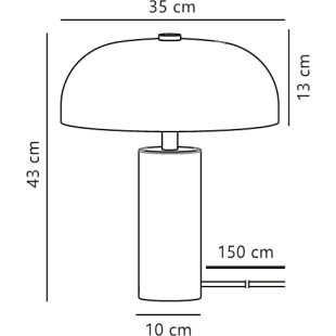 Gabrielle | Table lamp | Chrome Nordlux
