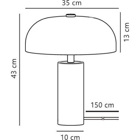 Gabrielle | Table lamp | Chrome Nordlux