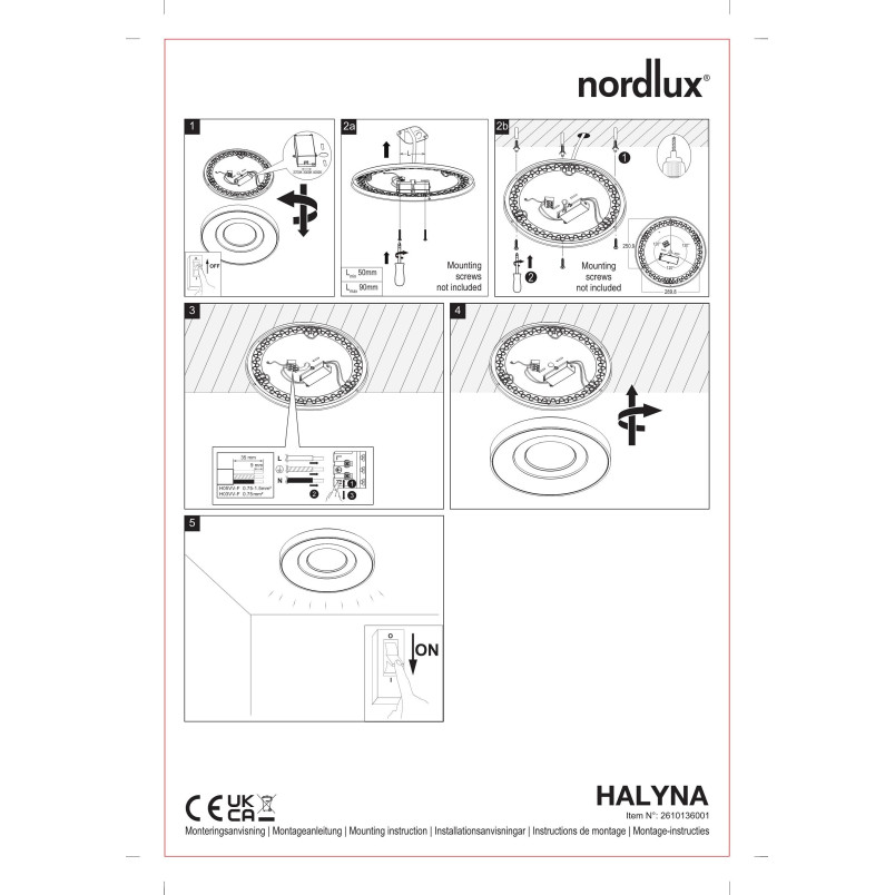 Halyna | Ceiling light | White Nordlux