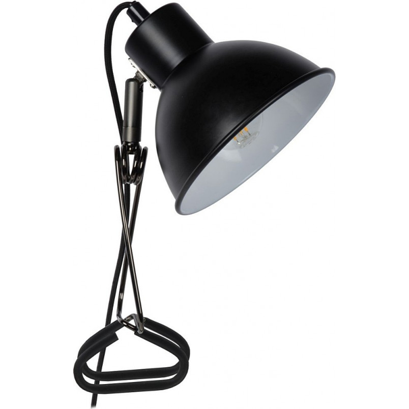 Lampa biurkowa Moys - czarna, klips - Lucide | Sklep