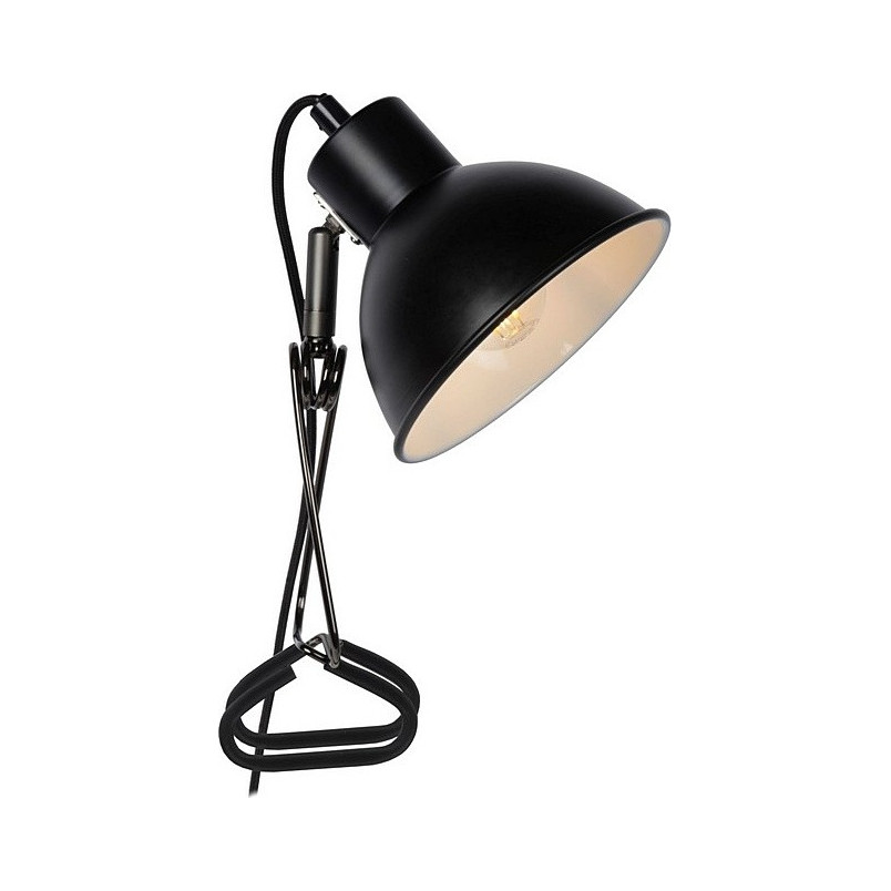 Lampa biurkowa Moys - czarna, klips - Lucide | Sklep