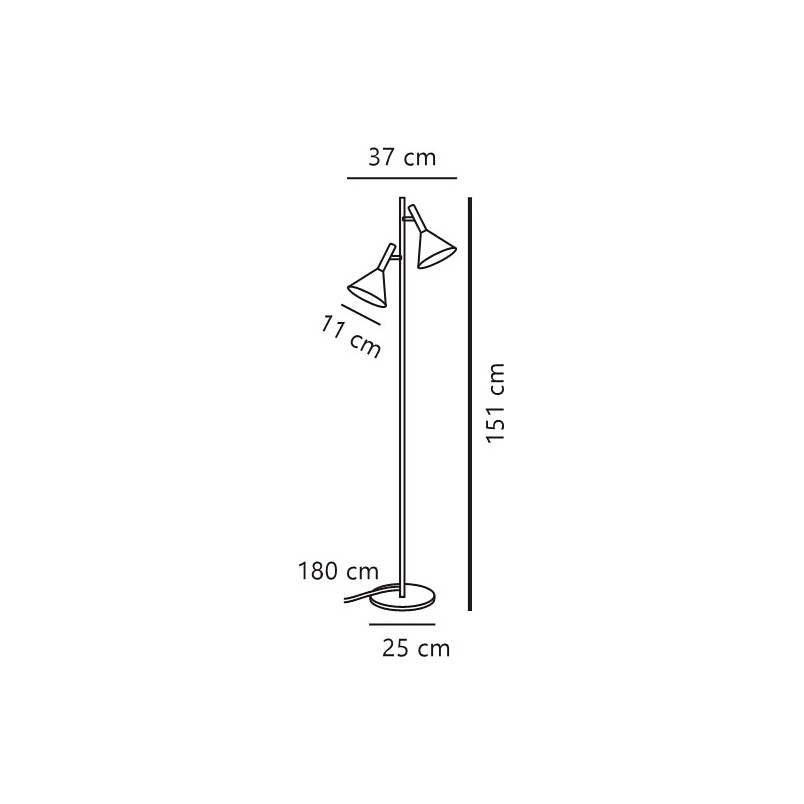 Kelvis | Floor lamp | Black Nordlux
