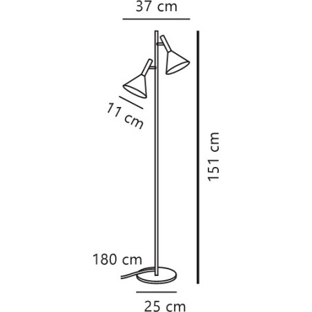Kelvis | Floor lamp | Black Nordlux