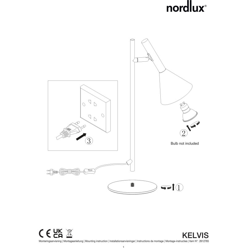 Kelvis | Table lamp | Black Nordlux