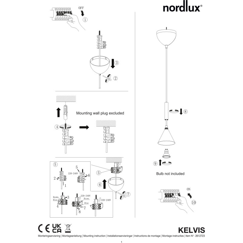 Kelvis 2-Kit | Pendant | Black Nordlux