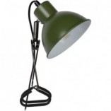 Lampa biurkowa klips Moys zielono-czarna Lucide | Retro Loft