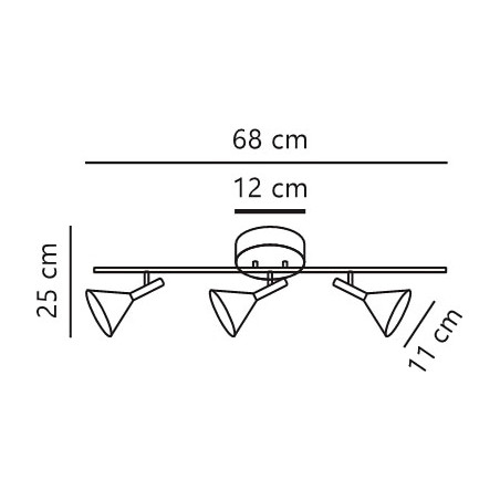 Kelvis 3-Spot | Ceiling light | Black Nordlux