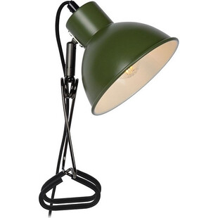 Lampka biurkowa klips Moys zielono-czarna marki Lucide