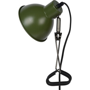Lampa biurkowa klips Moys zielono-czarna Lucide | Retro Loft