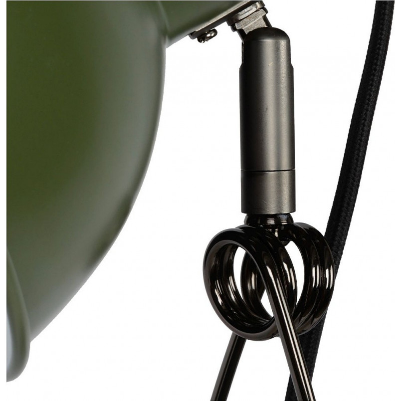 Lampa biurkowa klips Moys zielono-czarna Lucide | Retro Loft