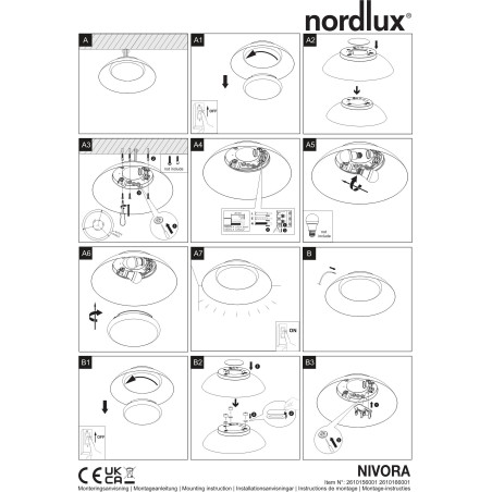 Nivora 45 | Ceiling light | White Nordlux