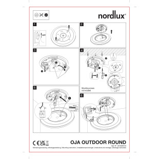 Oja 29 Outdoor Round | Ceiling light | Black Nordlux