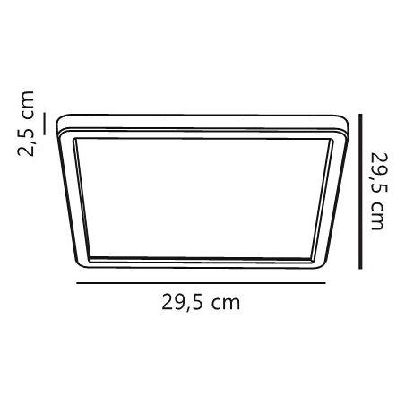 Oja 29 Outdoor Square | Ceiling light | Black Nordlux