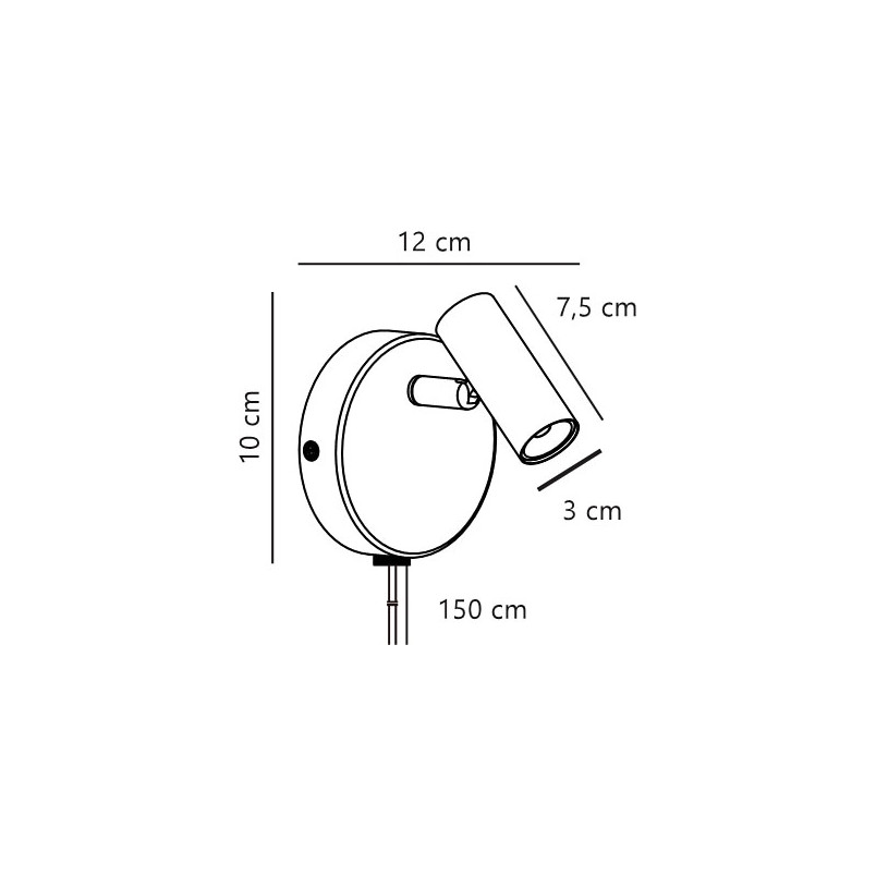 Omari Round | Wall light | Black Nordlux