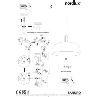 Sandro | Pendant | Light brown Nordlux