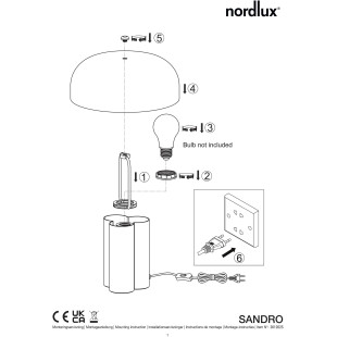 Sandro | Table lamp | Light brown Nordlux