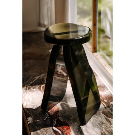 Stolik pomocniczy dębowy designerski Object107 30cm głęboka zieleń NG Design