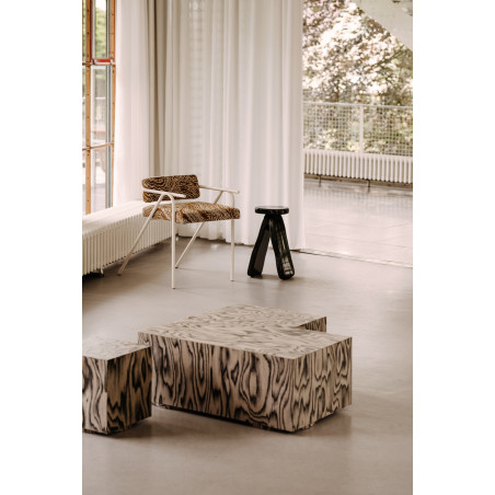 Stolik pomocniczy dębowy designerski Object107 30cm głęboka zieleń NG Design