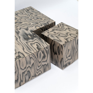 Stolik kwadratowy designerski Object108 70x70cm fornir sottsass NG Design