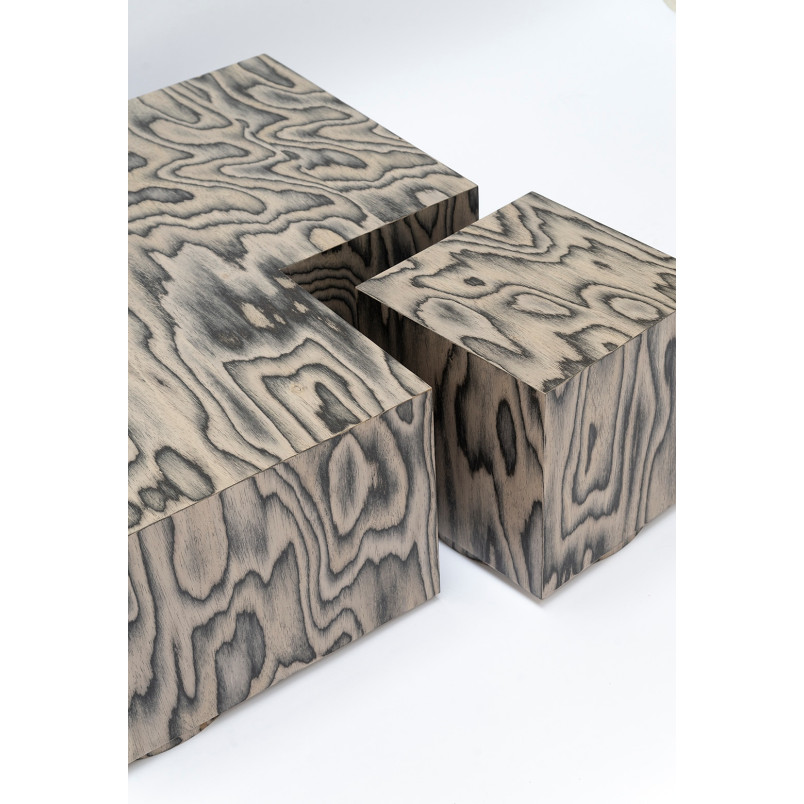 Stolik kwadratowy designerski Object108 70x70cm fornir sottsass NG Design