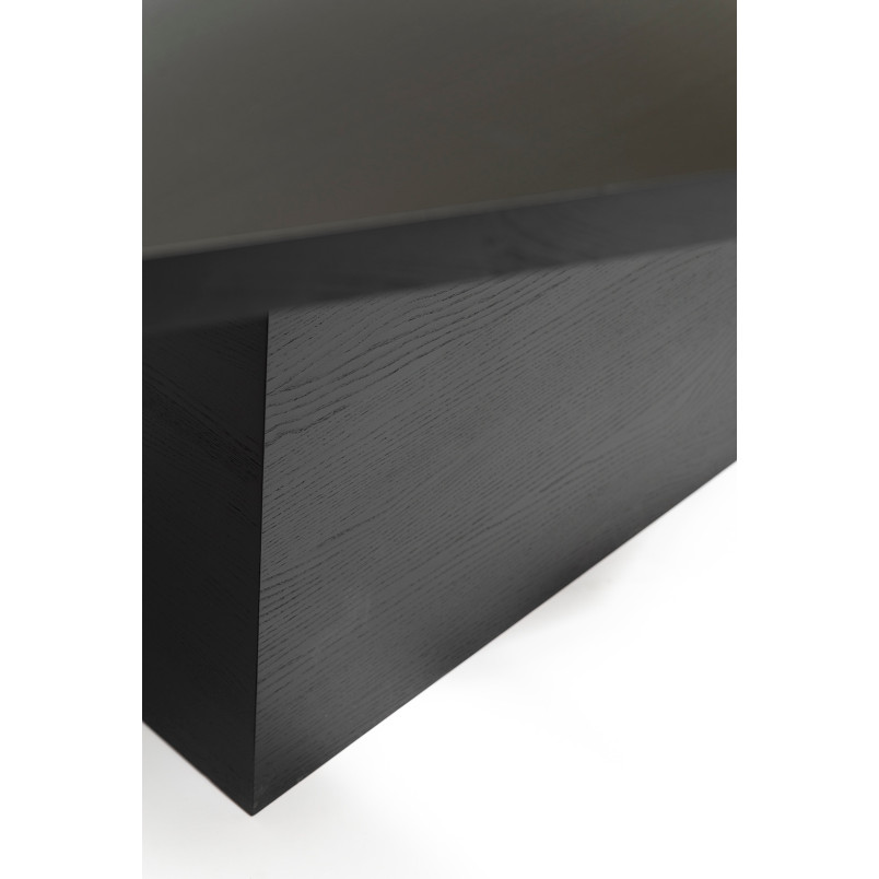 Stół dębowy nieregularny na jednej nodze Object110 160x90cm czarny NG Design