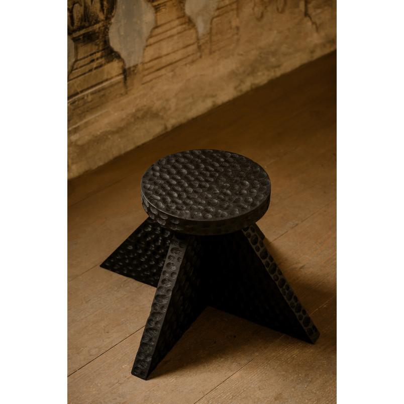 Stolik pomocniczy dębowy designerski Object112 czarny NG Design