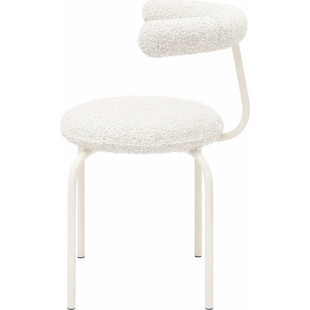 Krzesło tapicerowane designerskie Object114 biała boucle NG Design