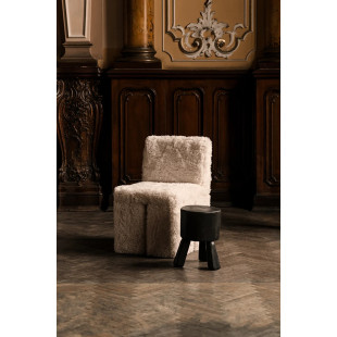 Stolik pomocniczy dębowy designerski Object122 37cm czarny NG Design