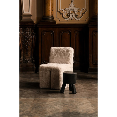 Stolik pomocniczy dębowy designerski Object122 37cm czarny NG Design