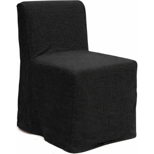 Krzesło tapicerowane designerskie Object125 czarny len NG Design