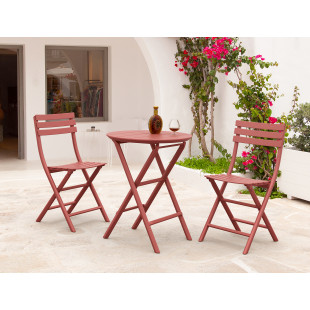 HELEN FOLDING TABLE Ø60 marsala Siesta