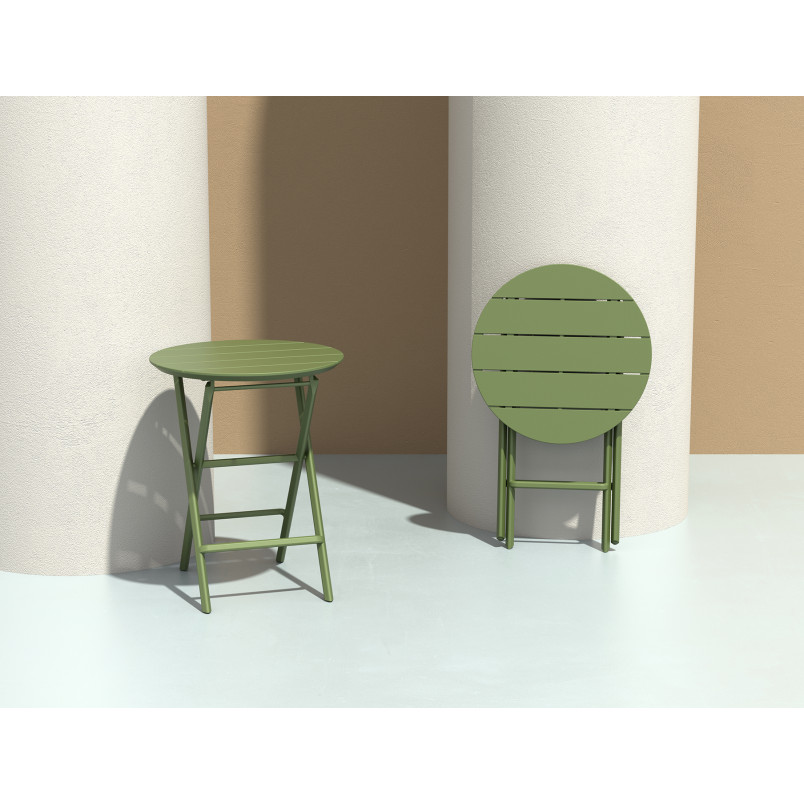 HELEN FOLDING TABLE Ø60 olive green Siesta