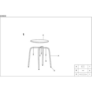 Taboret Chico Halmar | Jasnobrązowy Hoker - Kup Teraz!