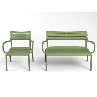 PARIS LOUNGE SOFA  ARMCHAIR olive green Siesta