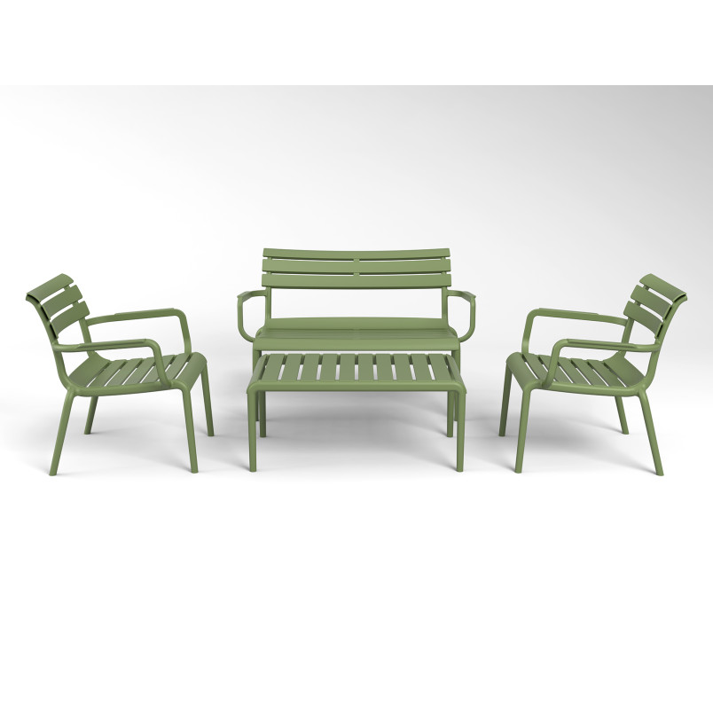 PARIS LOUNGE SOFA  ARMCHAIR olive green Siesta