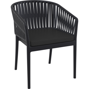 PORTOFINO ARMCHAIR SEAT CUSHION black Siesta