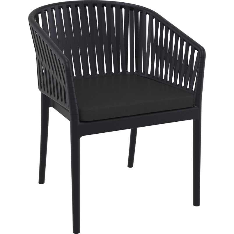 PORTOFINO ARMCHAIR SEAT CUSHION black Siesta