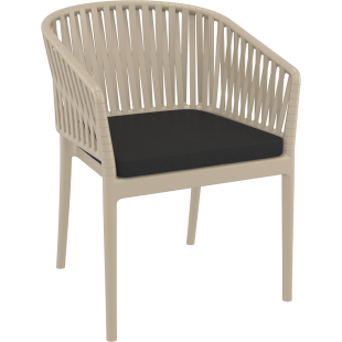 PORTOFINO ARMCHAIR SEAT CUSHION black Siesta