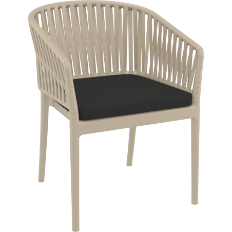 PORTOFINO ARMCHAIR SEAT CUSHION black Siesta