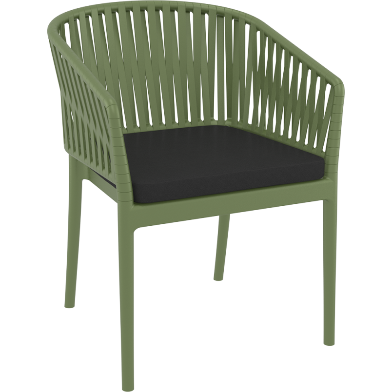 PORTOFINO ARMCHAIR SEAT CUSHION black Siesta