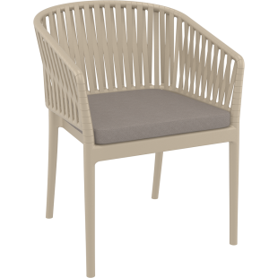 PORTOFINO ARMCHAIR SEAT CUSHION light brown Siesta